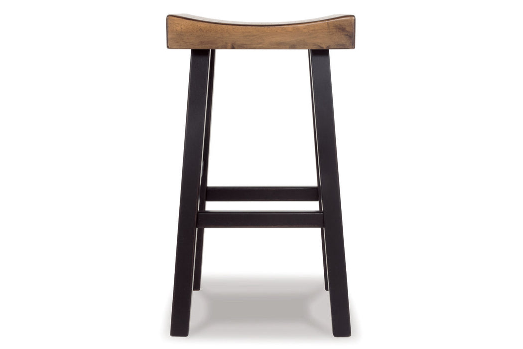 Glosco Medium Brown/Dark Brown Bar Height Barstool, Set of 2 - D548-030 - Vega Furniture