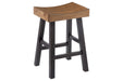 Glosco Medium Brown/Dark Brown Counter Height Barstool, Set of 2 - D548-024 - Vega Furniture