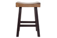 Glosco Medium Brown/Dark Brown Counter Height Barstool, Set of 2 - D548-024 - Vega Furniture