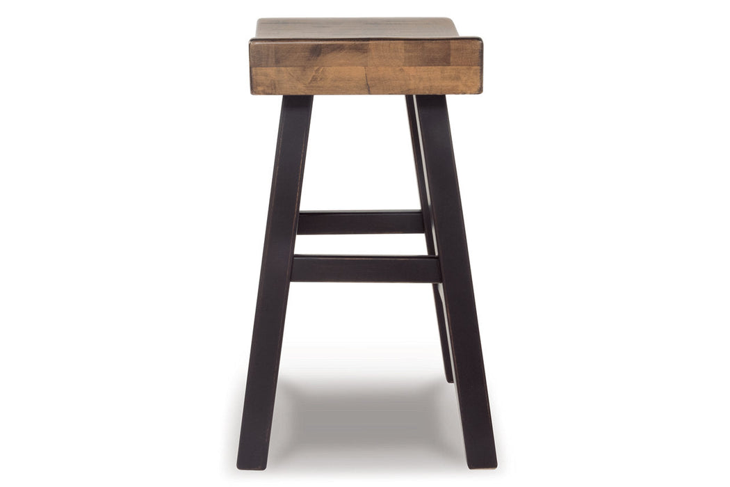 Glosco Medium Brown/Dark Brown Counter Height Barstool, Set of 2 - D548-024 - Vega Furniture