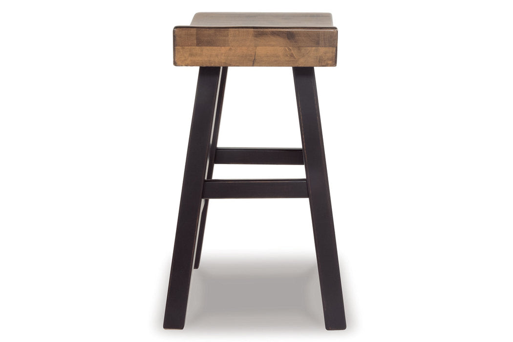 Glosco Medium Brown/Dark Brown Counter Height Barstool, Set of 2 - D548-024 - Vega Furniture