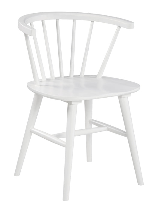 Grannen White 5-Piece Round Dining Set - SET | D407-15 | D407-01(2) - Vega Furniture
