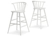 Grannen White Bar Height Stool, Set of 2 - D407-130 - Vega Furniture