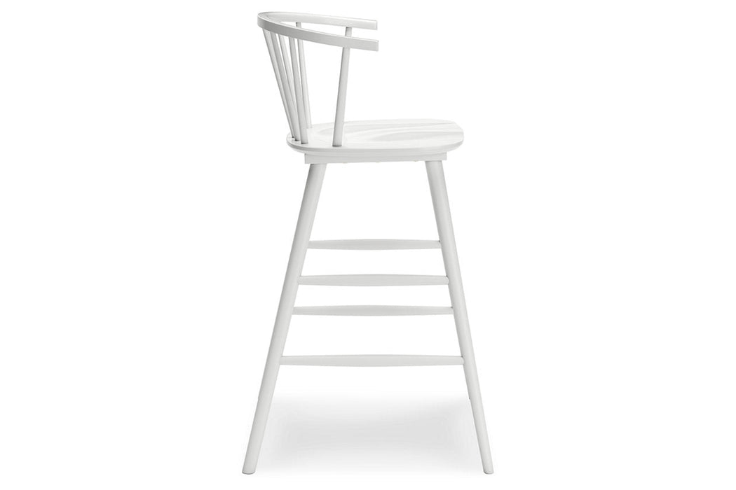 Grannen White Bar Height Stool, Set of 2 - D407-130 - Vega Furniture