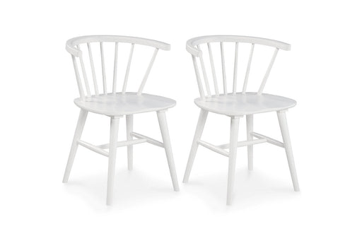 Grannen White Dining Chair, Set of 2 - D407-01 - Vega Furniture