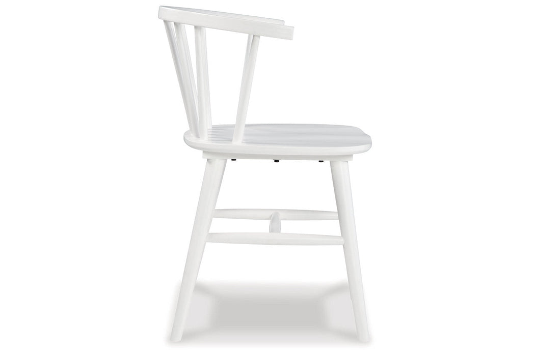 Grannen White Dining Chair, Set of 2 - D407-01 - Vega Furniture