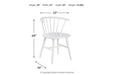 Grannen White Dining Chair, Set of 2 - D407-01 - Vega Furniture