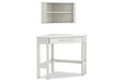 Grannen White Home Office Corner Desk with Bookcase - SET | H207-22 | H207-22H - Vega Furniture