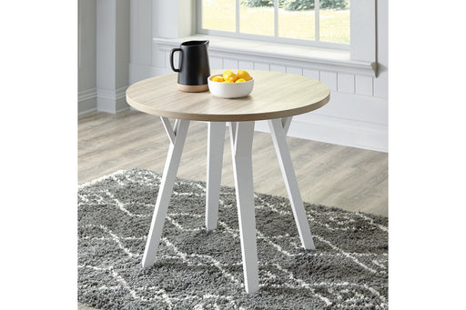 Grannen White/Natural Dining Table - D407-15 - Vega Furniture