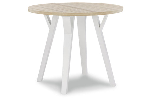 Grannen White/Natural Dining Table - D407-15 - Vega Furniture