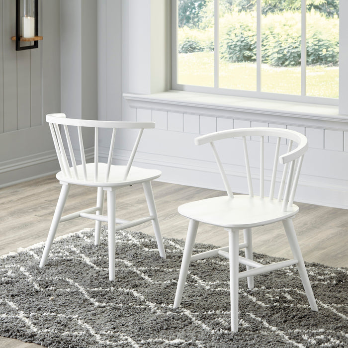 Grannen White Rectangular Dining Set - SET | D407-25 | D407-01(2) - Vega Furniture