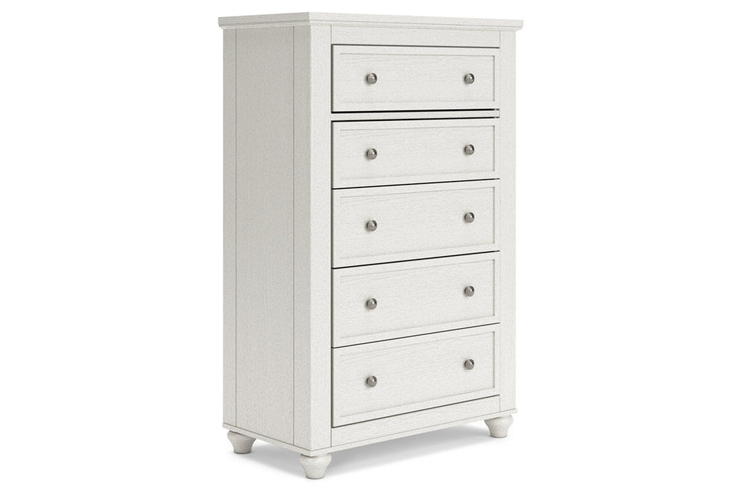 Grantoni White Chest of Drawers - B3290-245 - Vega Furniture