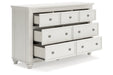 Grantoni White Dresser - B3290-231 - Vega Furniture