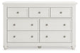 Grantoni White Dresser - B3290-231 - Vega Furniture