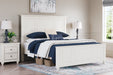 Grantoni White King Panel Bed - SET | B3290-56 | B3290-58 | B3290-97 | B3290-61 - Vega Furniture