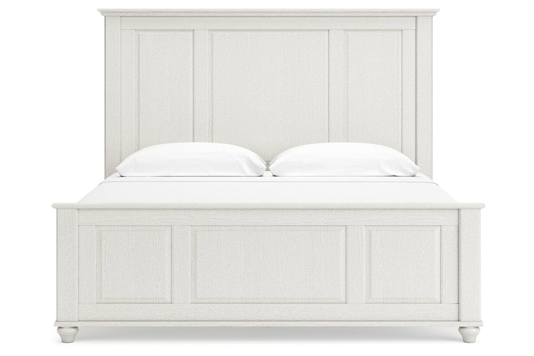 Grantoni White King Panel Bed - SET | B3290-56 | B3290-58 | B3290-97 | B3290-61 - Vega Furniture
