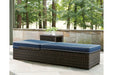 Grasson Lane Brown/Blue Chaise Lounge with Cushion - P783-815 - Vega Furniture