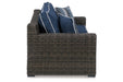 Grasson Lane Brown/Blue Loveseat with Cushion - P783-835 - Vega Furniture