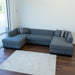 Grayson Linen Gray Double Chaise Sectional - GRAYSONGRAY-SEC - Vega Furniture