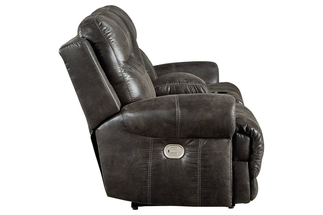 Grearview Charcoal Power Reclining Loveseat with Console - 6500518 - Vega Furniture