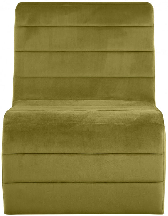 Green Ivy Velvet Accent Chair - 403Olive - Vega Furniture