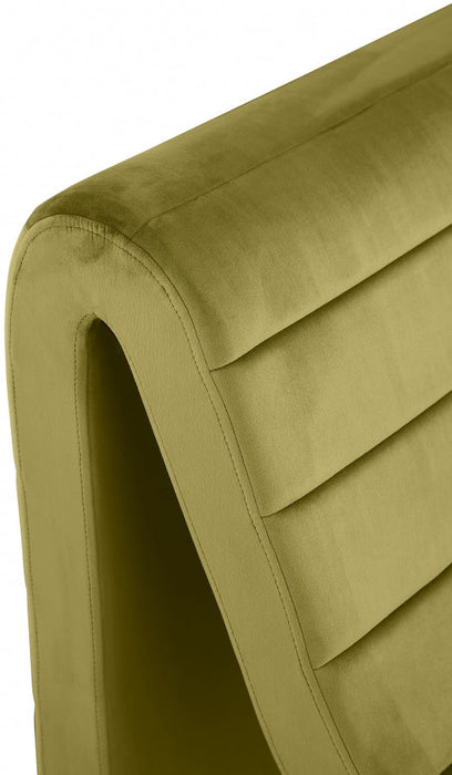 Green Ivy Velvet Accent Chair - 403Olive - Vega Furniture