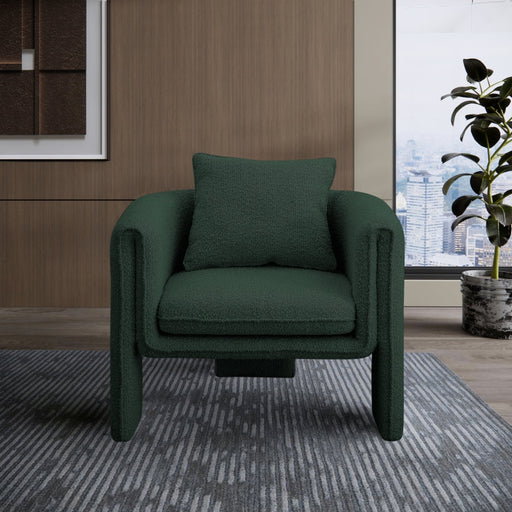 Green Stylus Boucle Accent Chair - 425Green - Vega Furniture