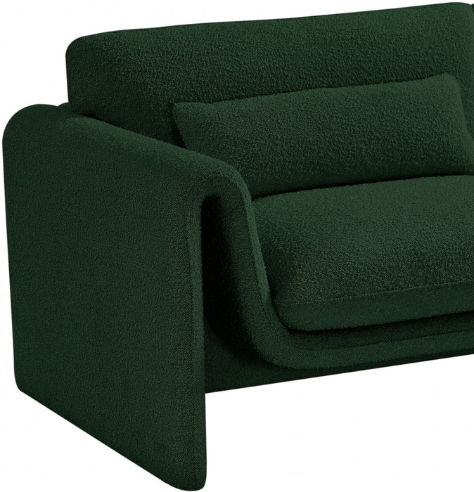 Green Stylus Boucle Fabric Chair - 198Green-C - Vega Furniture