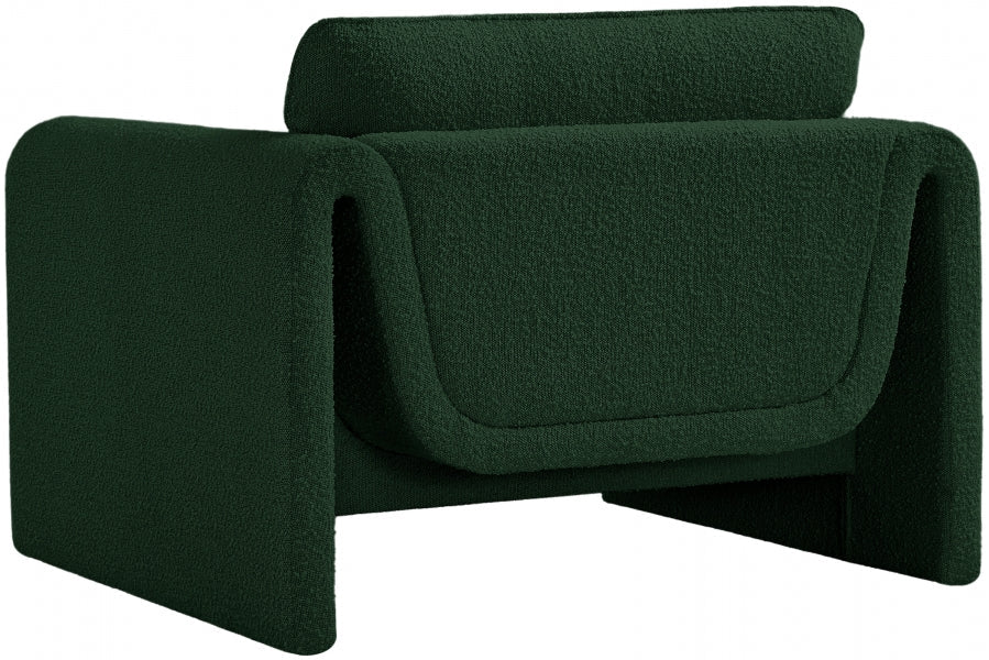 Green Stylus Boucle Fabric Chair - 198Green-C - Vega Furniture