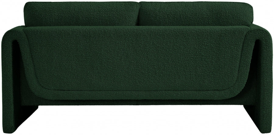 Green Stylus Boucle Fabric Loveseat - 198Green-L - Vega Furniture