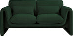 Green Stylus Boucle Fabric Loveseat - 198Green-L - Vega Furniture