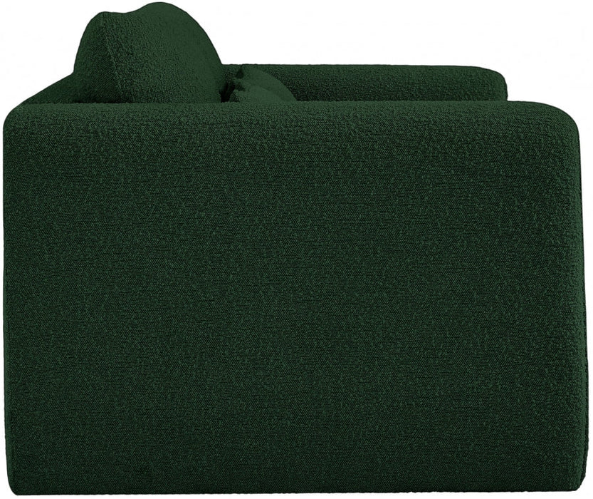 Green Stylus Boucle Fabric Loveseat - 198Green-L - Vega Furniture