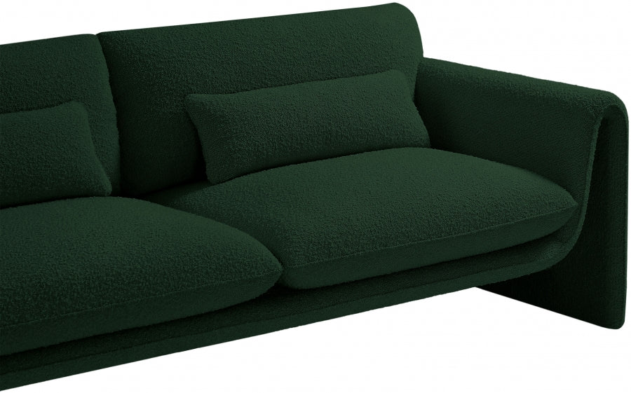 Green Stylus Boucle Fabric Loveseat - 198Green-L - Vega Furniture