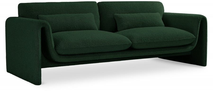 Green Stylus Boucle Fabric Sofa - 198Green-S - Vega Furniture