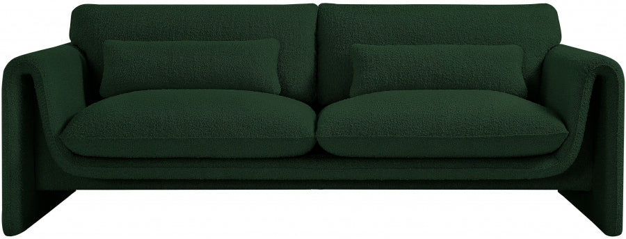 Green Stylus Boucle Fabric Sofa - 198Green-S - Vega Furniture