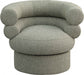 Green Valentina Linen Textured Fabric Accent Chair - 570Green - Vega Furniture