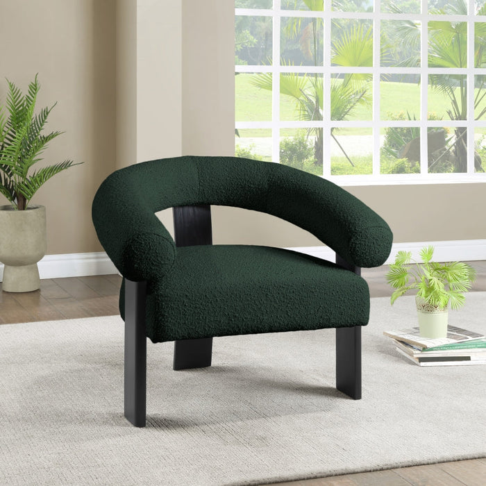 Green Winston Boucle Fabric Accent Chair - 497Green - Vega Furniture