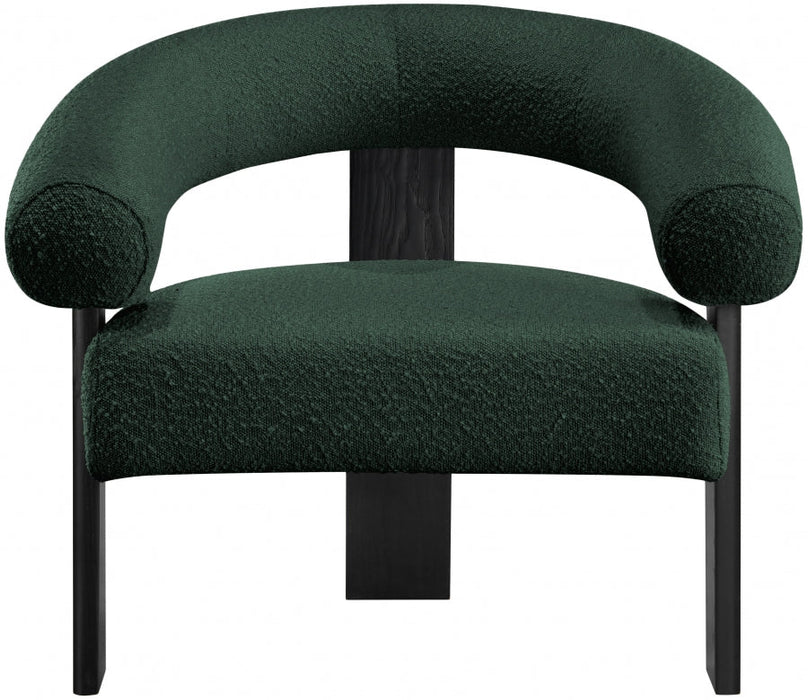 Green Winston Boucle Fabric Accent Chair - 497Green - Vega Furniture