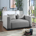 Grey Alfie Linen Textured Fabic Loveseat - 642Grey-L - Vega Furniture