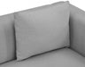 Grey Alfie Linen Textured Fabic Loveseat - 642Grey-L - Vega Furniture