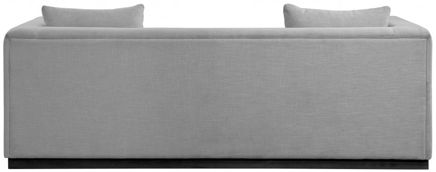 Grey Alfie Linen Textured Fabic Sofa - 642Grey-S - Vega Furniture