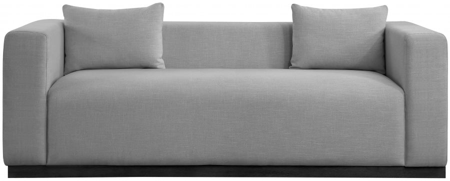 Grey Alfie Linen Textured Fabic Sofa - 642Grey-S - Vega Furniture