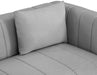 Grey Lucia Linen Textured Fabric Loveseat - 655Grey-L - Vega Furniture