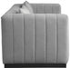 Grey Lucia Linen Textured Fabric Sofa - 655Grey-S - Vega Furniture