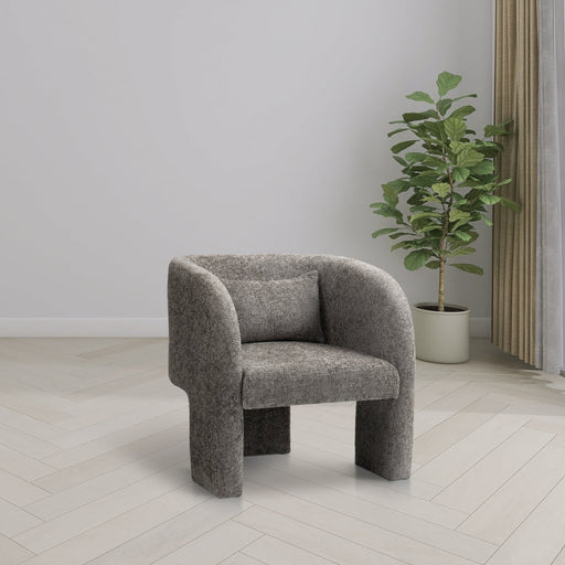 Grey Sawyer Chenille Fabric Accent Chair - 493Grey - Vega Furniture