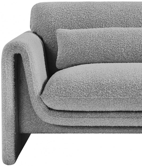 Grey Stylus Boucle Fabric Chair - 198Grey-C - Vega Furniture