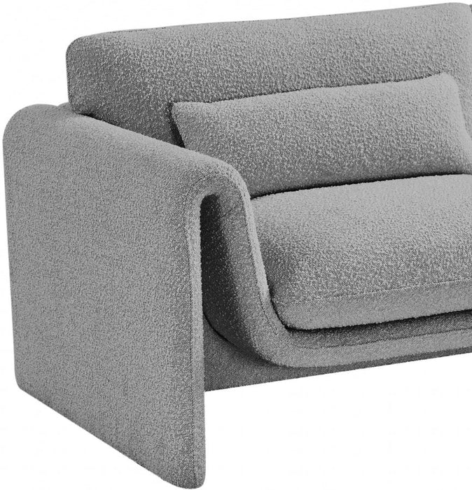 Grey Stylus Boucle Fabric Chair - 198Grey-C - Vega Furniture