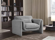 Grey Stylus Boucle Fabric Chair - 198Grey-C - Vega Furniture