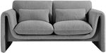 Grey Stylus Boucle Fabric Loveseat - 198Grey-L - Vega Furniture