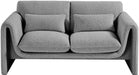 Grey Stylus Boucle Fabric Loveseat - 198Grey-L - Vega Furniture